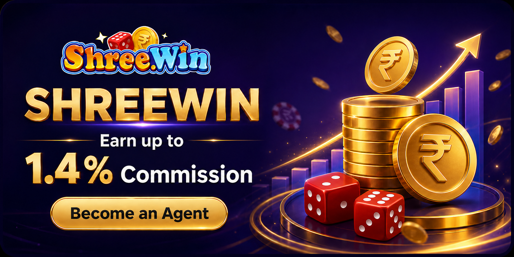 SHREEWIN — Earn up to 1.4% Commission — Become an Agent